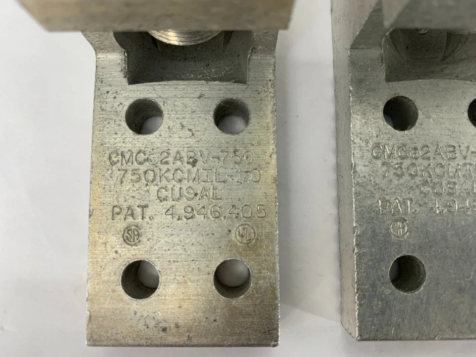 CMC 2ABV-750-1 750KCMIL-1/0 CU9AL Dual Rated Solderless Aluminum Lug Lot of 2 - Image 3 of 4