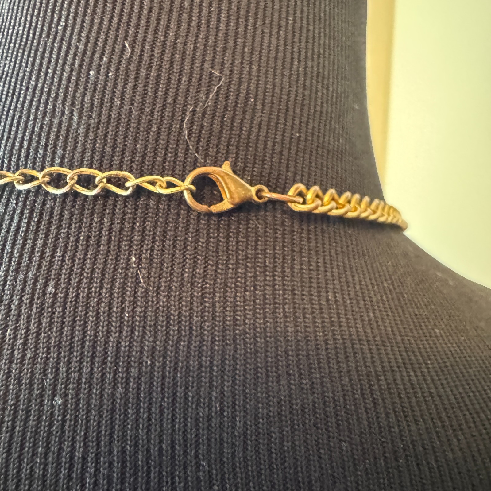 Vintage Leopard Print Statement Bib Necklace Gold… - image 6