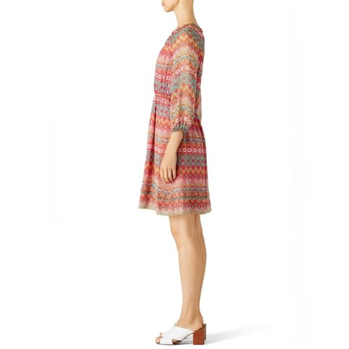 Diane Von Furstenberg DVF Pink Colorful Floral Parry Silk Dress 4 - Picture 3 of 12