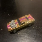 Hot Wheels Blackwall 1977 Gold Rodger Dodger Gold Chrome Purple Stripe Show Off