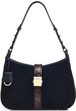 Radley London 🐕 Grosvenor Remastered Black Suede Leather Shoulder Hand Bag New