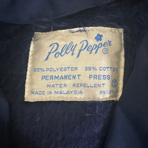 Vintage Polly Pepper Coat Girls Size 7 Navy Blue Faux Fur Lined - Picture 8 of 10