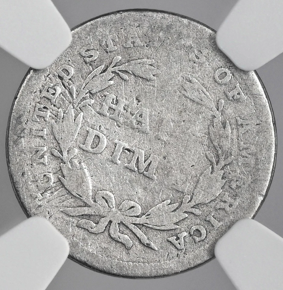 1837 H10C LIBERTY SEATED HALF DIME NGC G-DETAILS DMG/CLEANED 8404748-019 SM DATE - Image 3 of 4