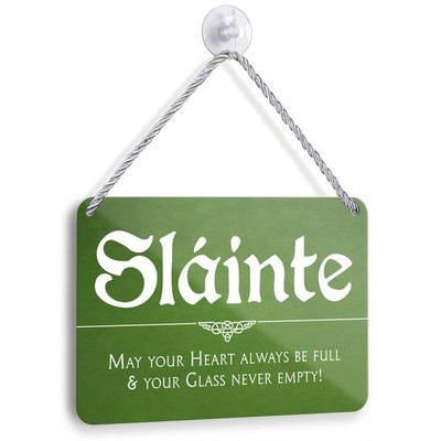 Blechschild SLÁINTE Irisch 18x12cm Pub Bar Irland Geschenk für St. Patrick's Day