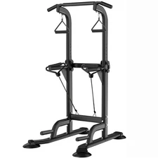 Power Tower Pull Up & Dip Station Multi-Function Home Strength Training Fitne...
