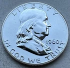 1960 Proof Franklin Half Dollar 90% Silver-INV#8434