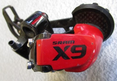 SRAM X9 10 speed rear derallieur RED long cage