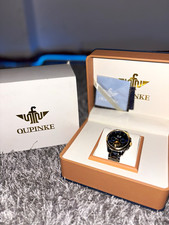 OUPINKE Herren Armbanduhr blaues Zifferblatt ...