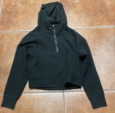 Anrabess/XS black half zip hoodie/