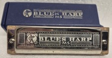 Hohner Blues Harp MS Harmonica Key of C Germany w/ Original Case See Pictures