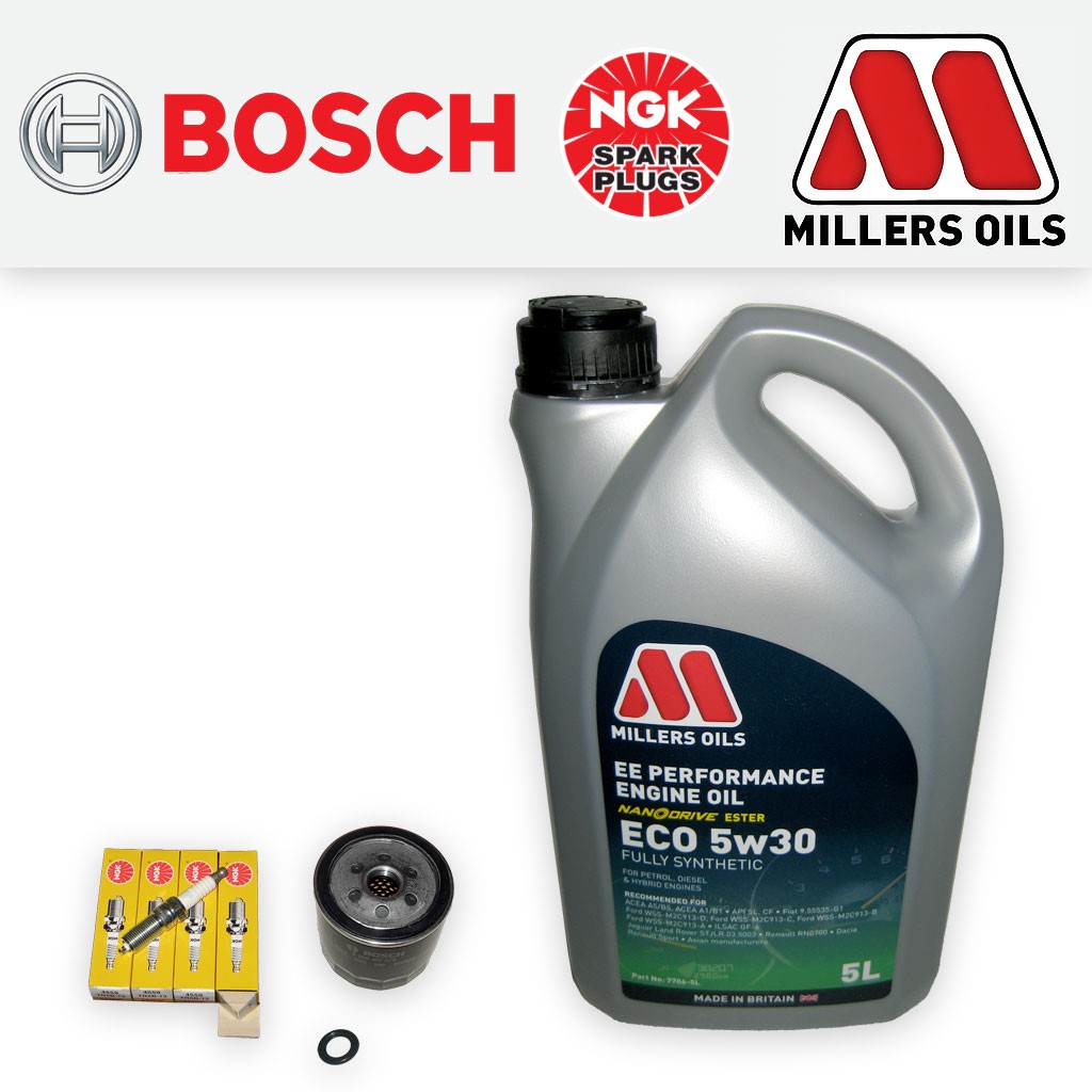 SERVICE KIT for VOLVO V50 1.6 16V OIL FILTER PLUGS +5L 5w30 NANO OIL (2005-2012)