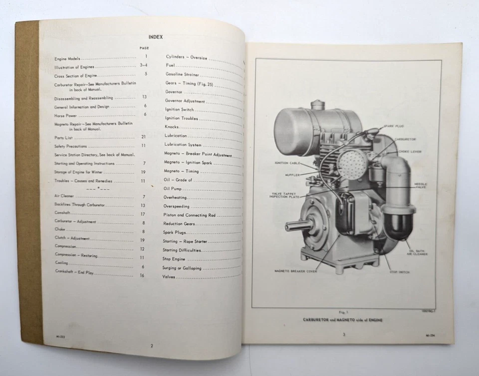 Wisconsin ABN AKN Engines Instruction Parts Book Issue MM253B PLUS GASKETS - Image 3 of 4