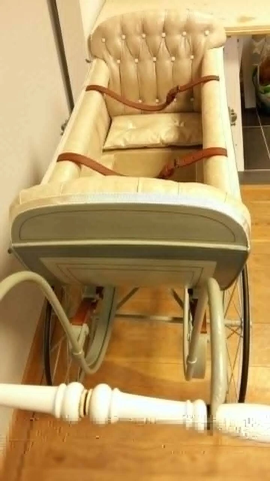 Rare Ancien landau 2 places XIXème / XXème entièrement restauré - Photo 3/4