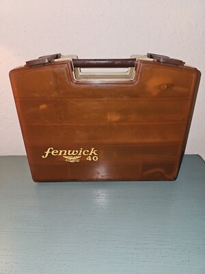 fenwick 40 tackle box Vintage Fenwick 40 Suitcase TackleBox Loaded W/Gear-Very Good