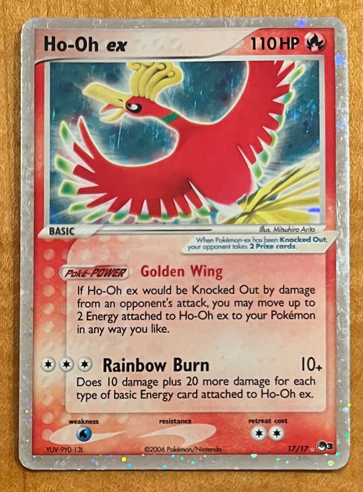 2006 Ho-Oh POKEMON CARD - ULTRA RARE EX 17/17 - HOLO POP SERIES 3 - Ho Oh Pop 3