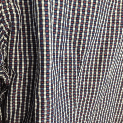 Camicia uomo Hugo Boss M media con bottoni slim fit manica lunga rosso blu a quadri usata in ottime condizioni - Foto 5 di 8