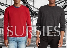 POLO RALPH LAUREN Men's SWEATER Wool Red OR Granite Grey XXL $110 FREE SHIPPING