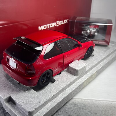 1/18 MOTORHELIX Honda Civic Type R EK9 Spoon Sport Red with carbon