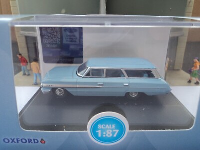Oxford 1964 Ford Country Sedan Light Blue 1/87 HO diecast | eBay