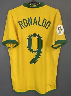 Ronaldo football ブラジル代表　Brazil フットサル MEN RONALDO BRAZIL BRASIL NATIONAL 2006/2008 FOOTBALL SOCCER SHIRT