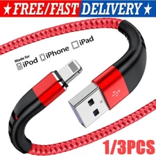 Heavy Duty Fast Charger USB Cable For iPhone 13 12 11 X XR 8 7 6 5 Charging Cord
