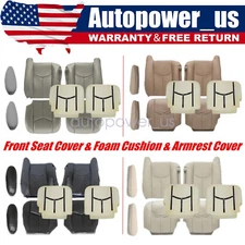 Both Side Seat Cover & Foam Cushion &Armrest Cover For 2003-2006 Chevy Silverado