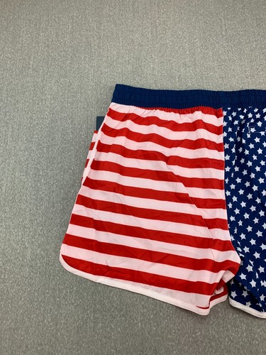 HODO Sports Quick Dry Shorts Mens XXL American Flag Red White Blue 4th July - Picture 6 of 14