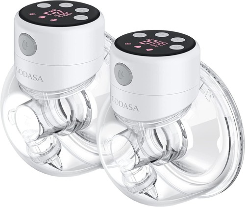 🔥Wearable Hands Free Breast Pumps Pair LCD Display 3 Modes 12 Levels 24mm, NEW!