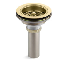 Kohler K-8801-PB Duostrainer 3-1/2" Kitchen Sink Basket Strainers, Polished Bras