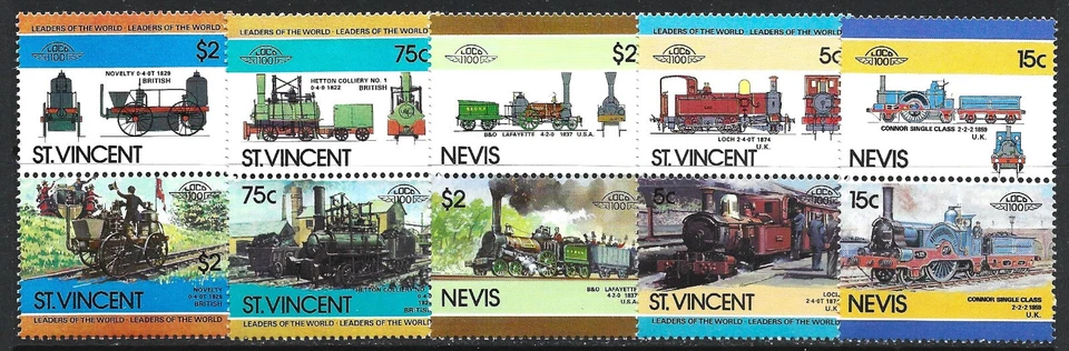 Lote de 30 estampillas postales de trenes de ferrocarril como nuevas locomotoras de ferrocarril sin usar, lote de estampillas dobles Foto 2 de 4