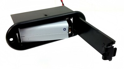 2pc. Black Plastic External-mount 9V Battery Trays (Style 2) - GREAT PRICE!