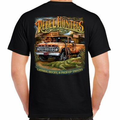 Rebel Hunters Gators Bucks & Trucks T-Shirt