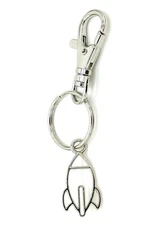 Rocket Key Chain Zipper Pull Vintage Retro Gold Silver Antique Bronze by M7