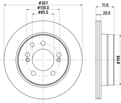 Hella Pagid 2X Bremsscheiben Hinten BelüFtet Beschichtet FüR Ssangyong Rexton W-image