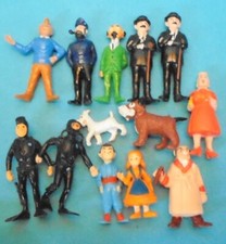 TINTIN Tim und Struppi : Serie KOMPLETT 13 Figuren BELVISION 1973 Werbung