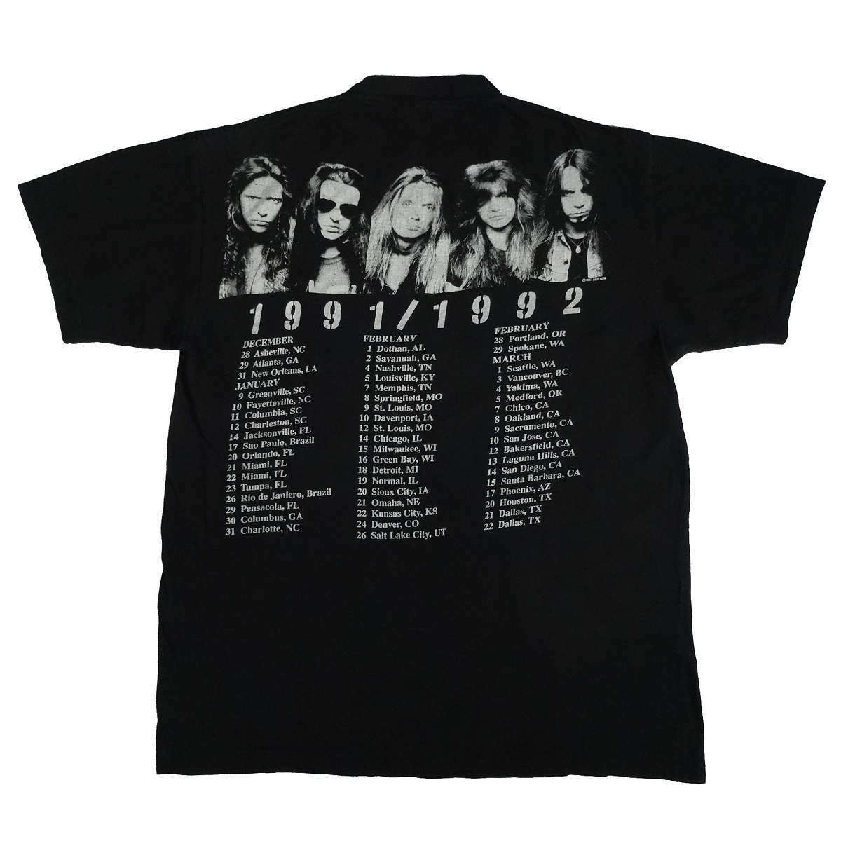 Vintage 90s Skid Row Shirt 1991 1992 Tour Concert No Frills Vintage 90s Skid Row Shirt 1991 1992 Tour Concert No Frills