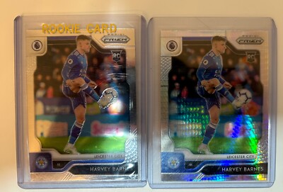 HARVEY BARNES PANINI PRIZM 2019/20 HYPER + BASE ROOKIE RC