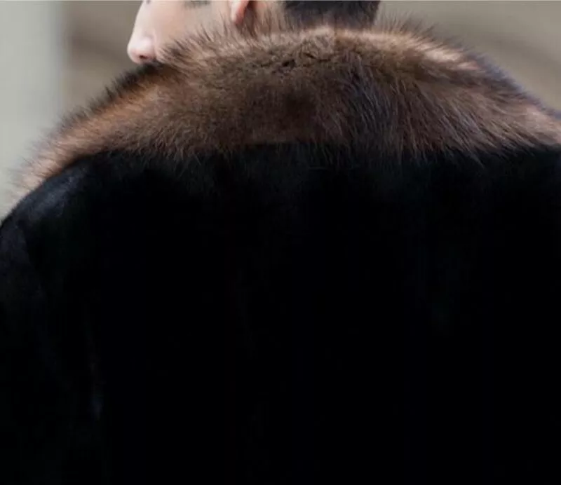 Mink store collar coat