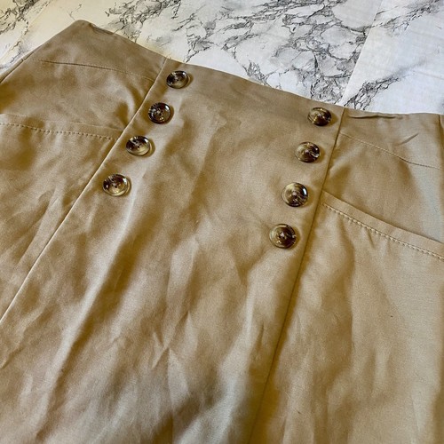 Banana Republic Women’s Khaki Knee Length Pencil Skirt Size 0 Side Zip - Picture 2 of 8