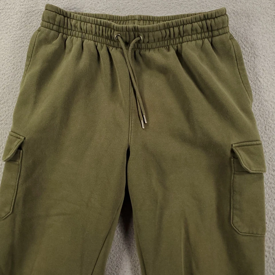 Under Armour Pants Womens Large Cargo Joggers Loose Playback Fleece Green - Image 2 of 4