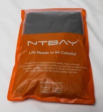 NTBAY Unisex 100% Brushed Microfiber 2-Pack Pillowcases CF6 Dark Grey Standard