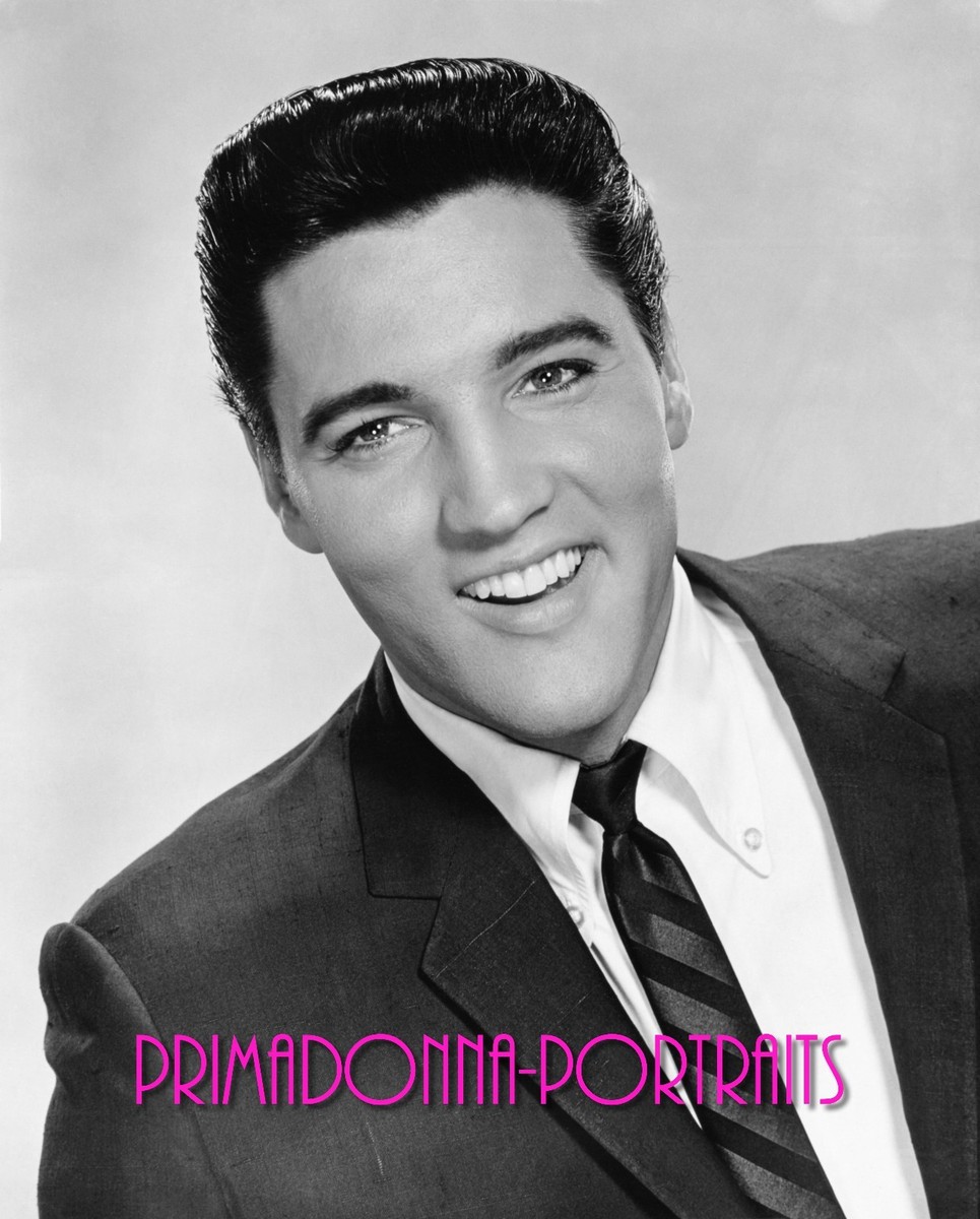 ELVIS PRESLEY 8X10 Lab Photo B&W 1960s King of Rock n' Roll