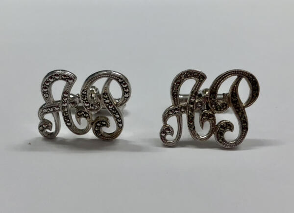 Vintage Monogrammed Initials AP 925 Solid BK Ster… - image 9