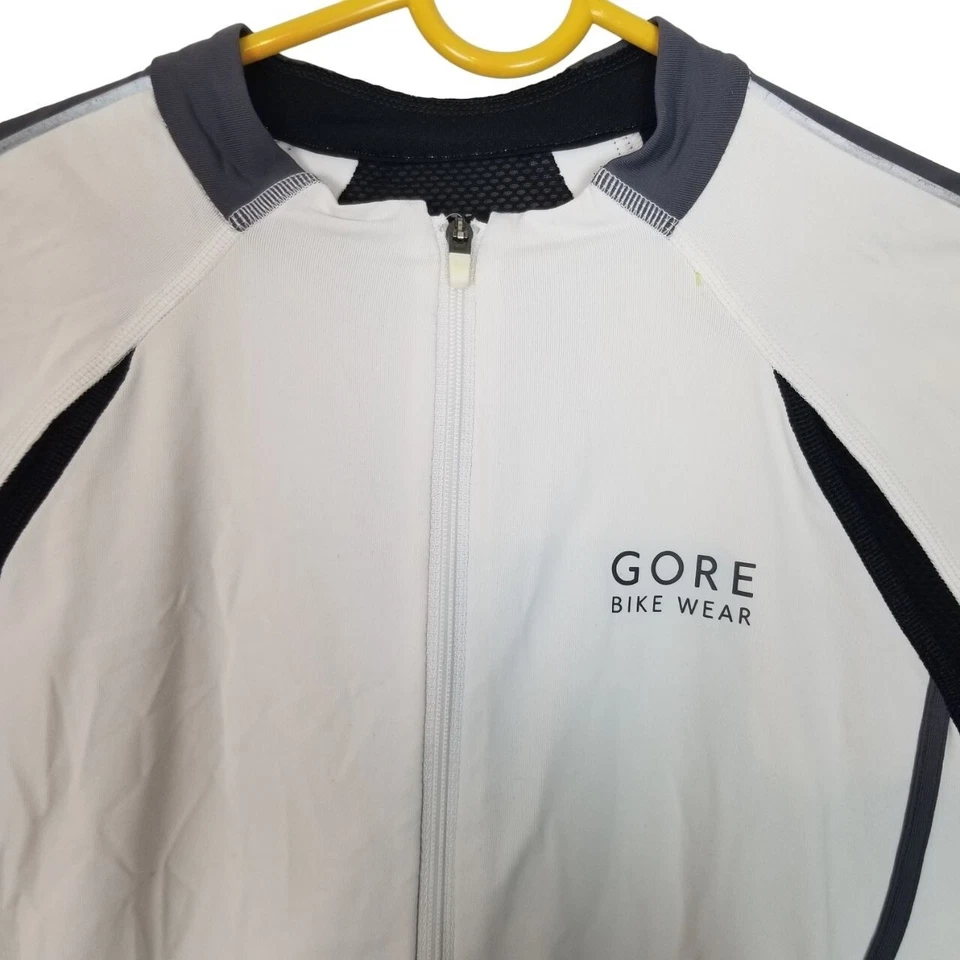 Camiseta deportiva de ciclismo Gore Bike Wear para mujer M blanca/gris manga corta cremallera completa Foto 2 de 4