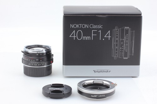 *COMO NUEVO caja/adaptador* Voightlander NOKTON clásico 40 mm F1.4 S.C VM LM-FX de JAPÓN