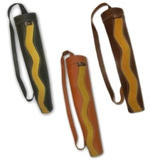 LONGBOW/HORSE BOW/RECURVE/COMPOUND BOW LEATHER SHOULDER BACK ARROW QUIVER BAG