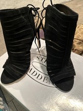 Steve Madden Black, Alayna, Heels: Size 8, Worn ONCE indoors only-