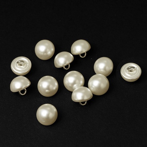 Bridal Pearl Plastic Button with Shank Back by 12-pcs, TR-12201 - Picture 3 of 18