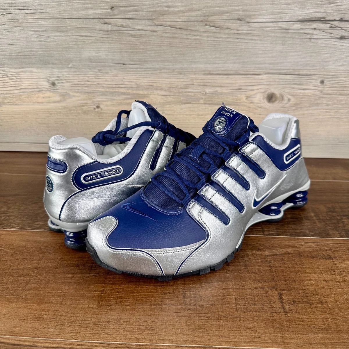 Las mejores ofertas en Nike Shox NZ Metallic Silver Midnight Navy