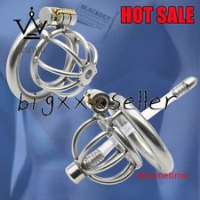 Stainless Steel Metal Cage Male Chastity Device Rings Stealth Lock